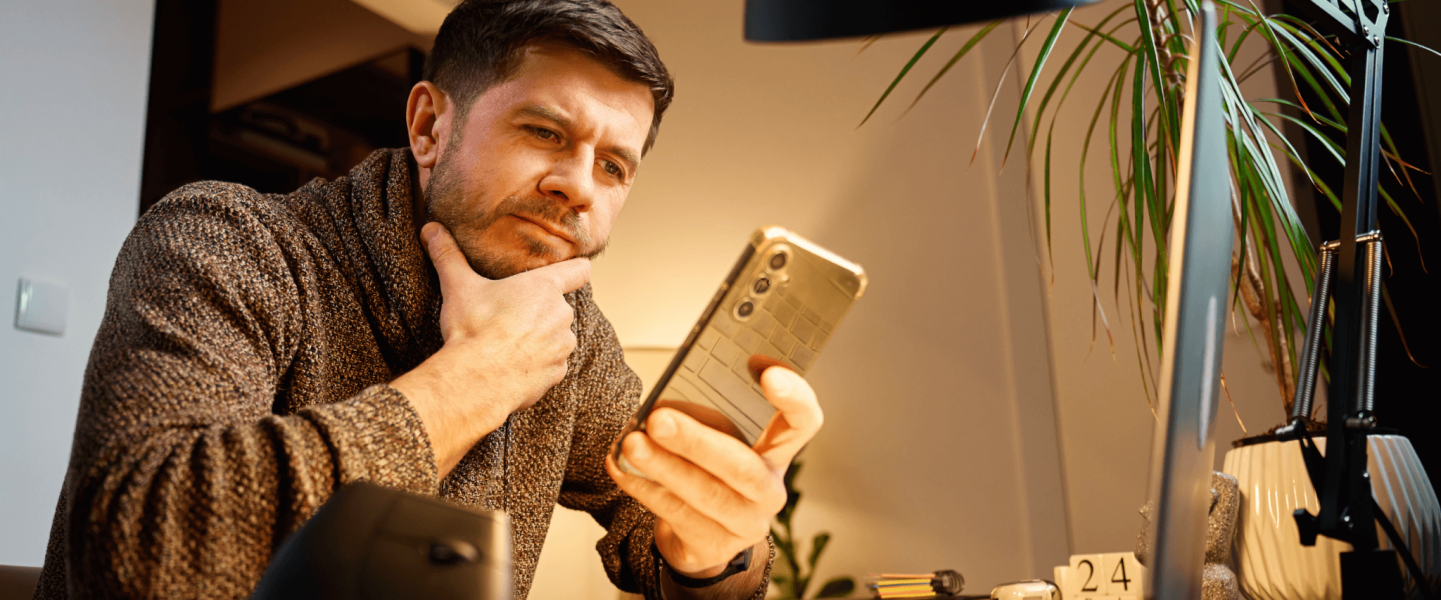 A man researching why his credit score dropped 40 points and wants to learn how to fix it.