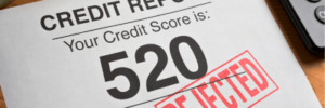 A 520 credit score and report