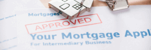 Mortgage application being approved.