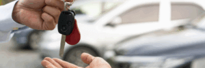 A person buying a car.